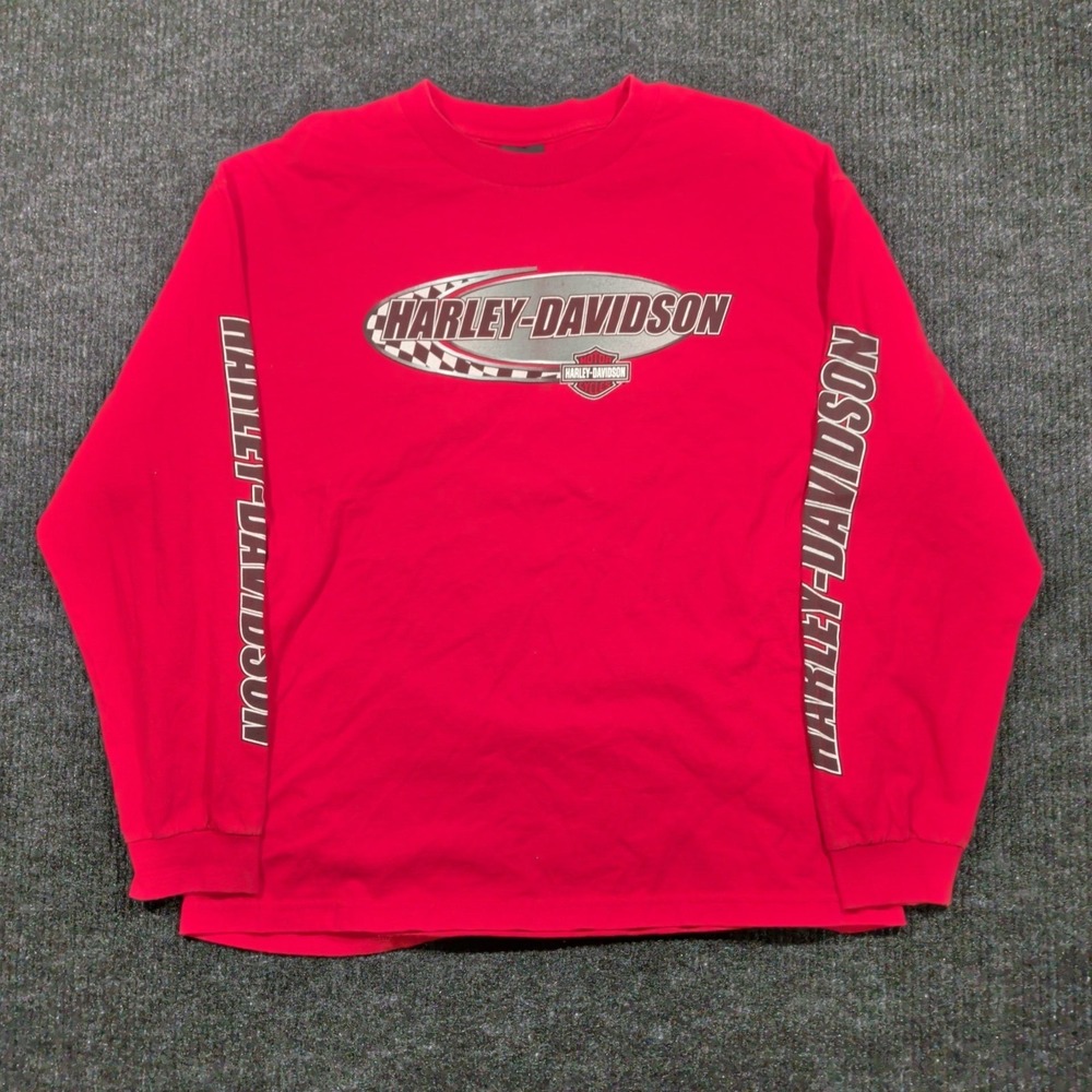 Harley Davidson Scottsdale Arizona Long Sleeve T Shirt Red XL Genuine HD